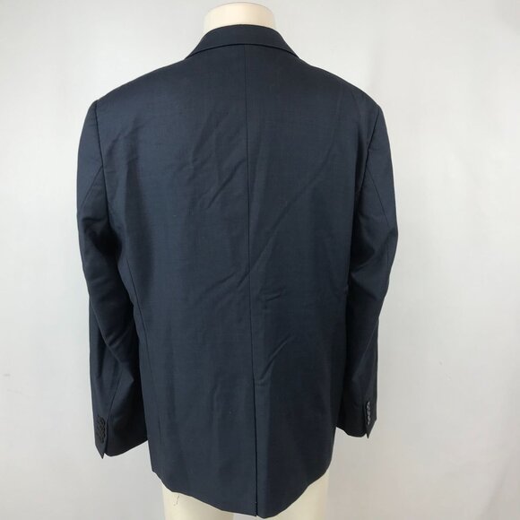 FRANK + OAK ~ MENS 42 ~ NAVY BLUE WOOL BLAZER JACKET - Picture 6 of 8